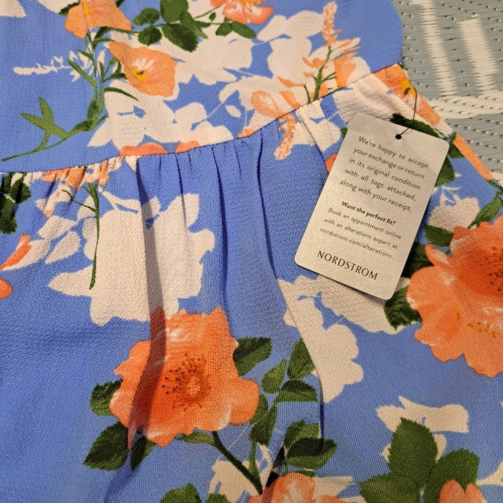 Vince Camuto Floral Print Fit & Flare Dress - Picture 8 of 12